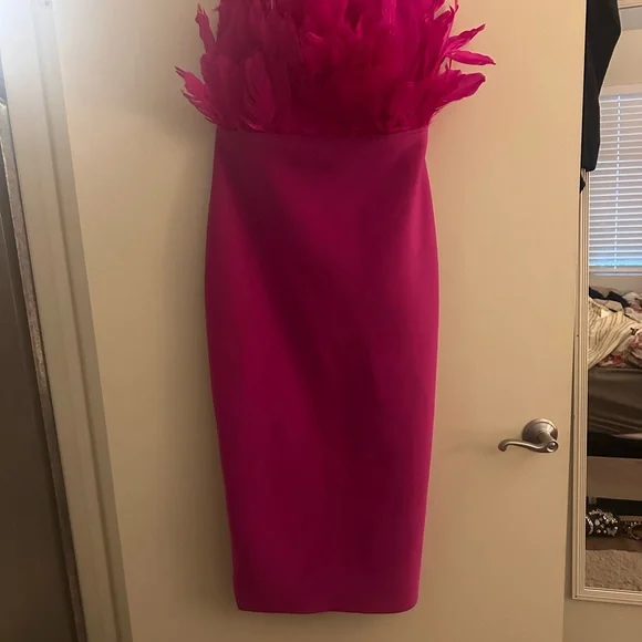 Marianna Bandage Midi Dress - Magenta - Picture 5 of 7